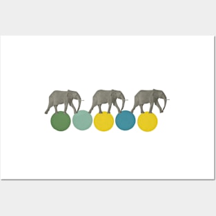 Travelling Elephants Posters and Art